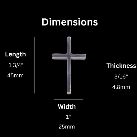 Titanium Steel Cross † on Hand Knotted Brown Leather Necklace - Picture 4 of 6